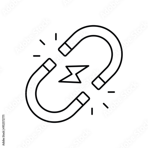 Magnet Attraction vector icon