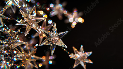 christmas decorations crystal  stars