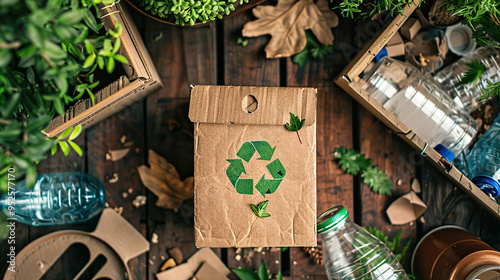 concept of recycling and sustainable consumption.