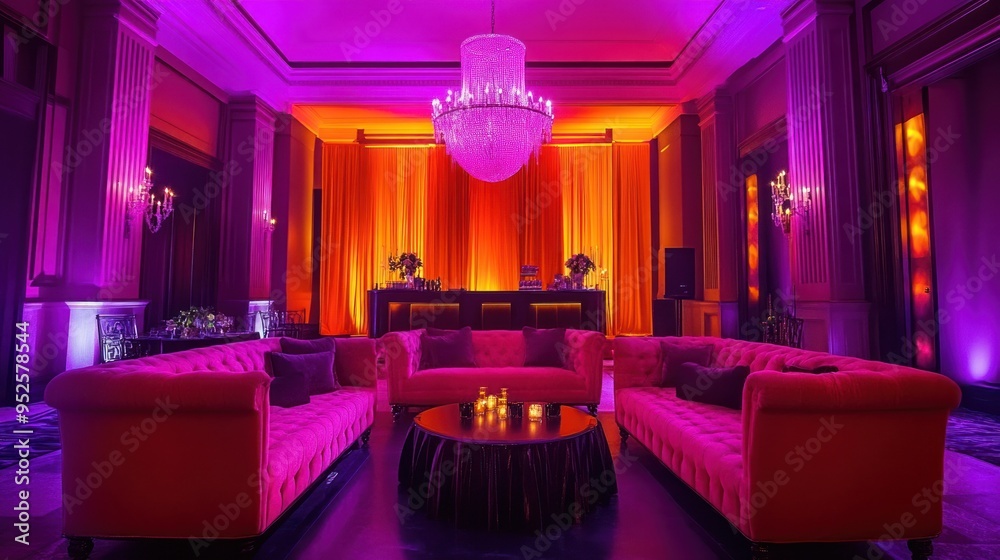 Luxurious Interior with Dramatic Lighting Luxurious Interior with Dramatic Lighting