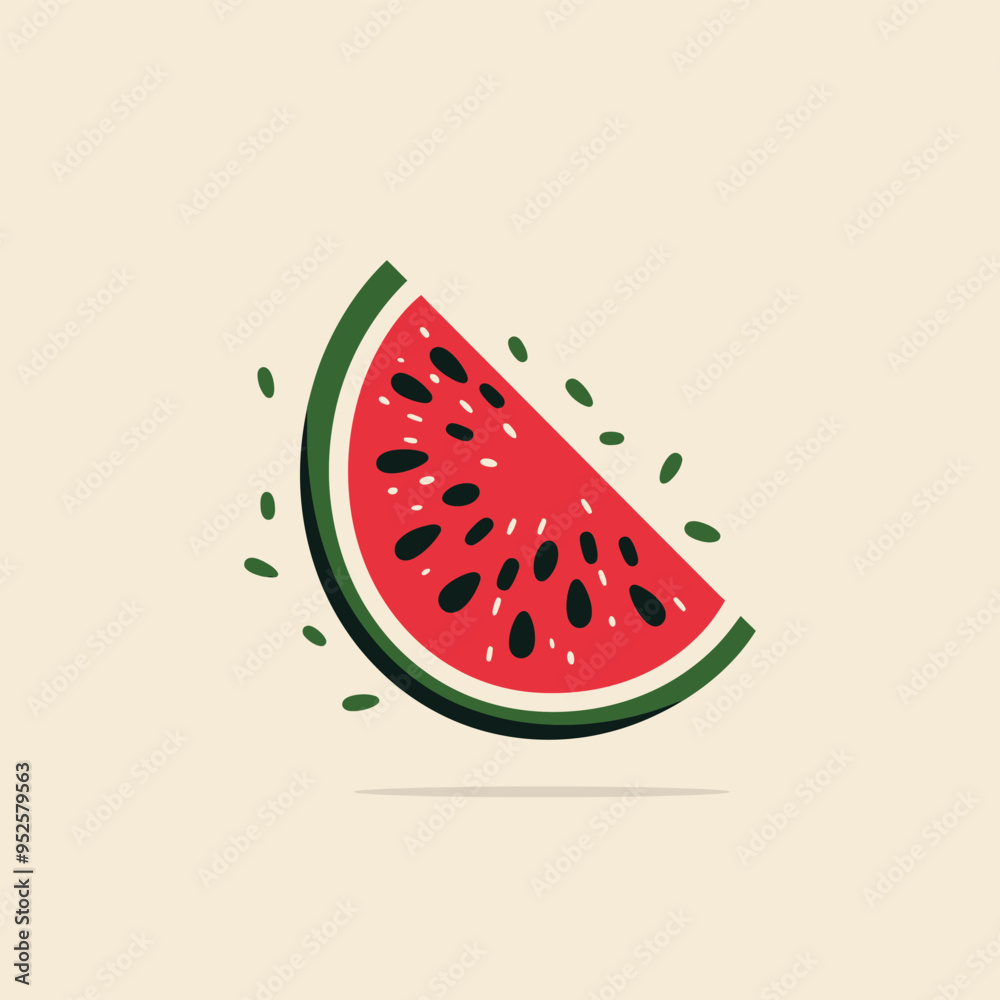 Watermelon vector illustration on white background Watermelon vector illustration on white background