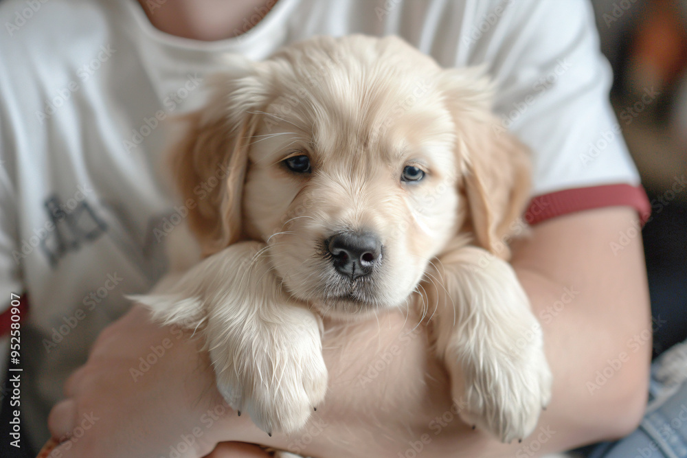 a person holding a puppy in their arms a person holding a puppy in their arms