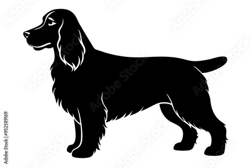 Cocker Spaniel Silhouette Vector Illustration