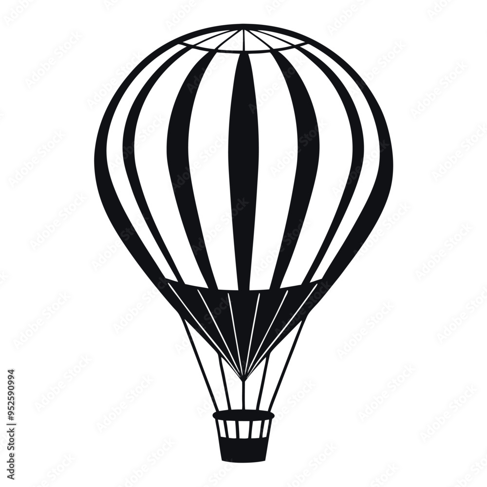 Fototapeta premiumBalloon Parachute vector art illustration. 