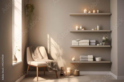 Minimalist Interior Design: Cozy Living Room with Natural Light and Soft Decor