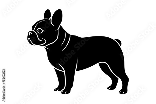 French Bulldog Silhouette Vector Illustration - Cute Dog Design