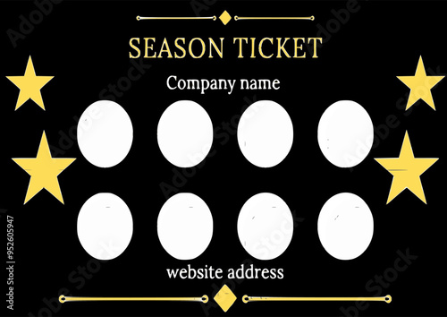 season ticket. subscription design for 8 visits