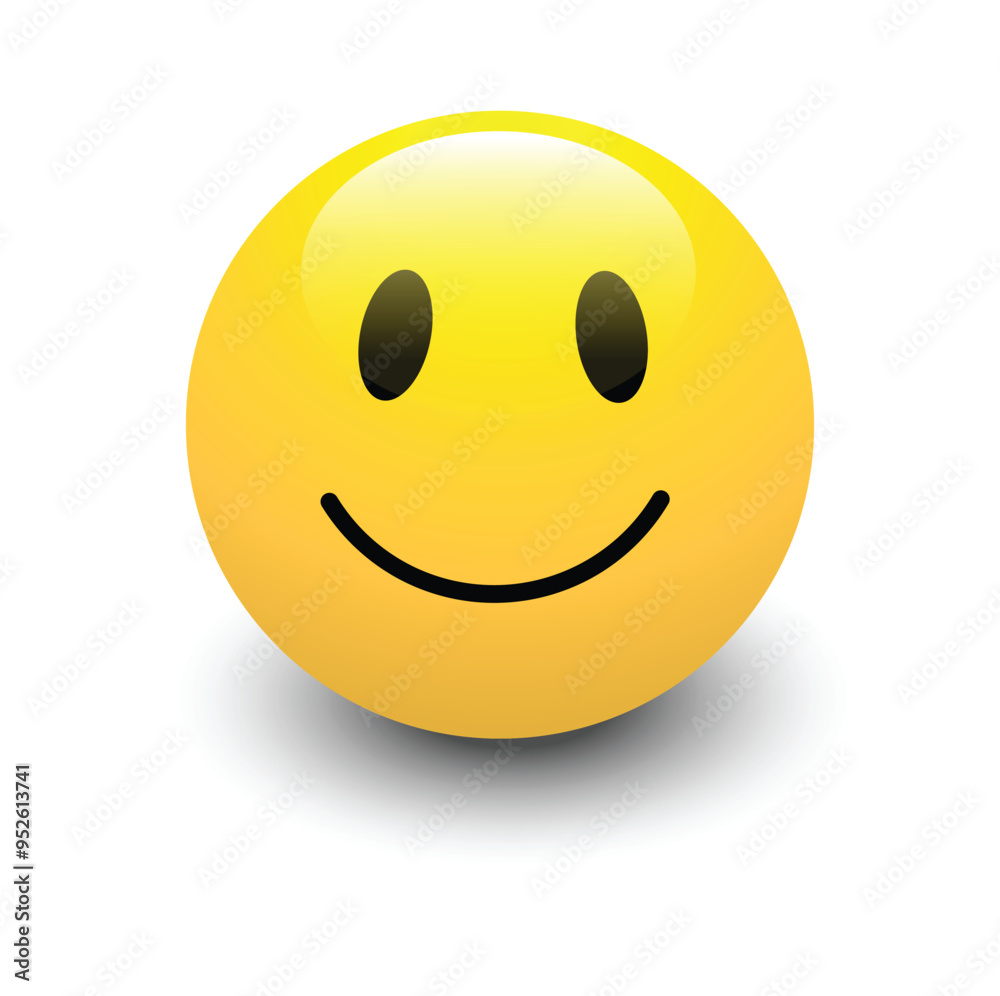 Yellow happy face vector symbol icon. stock illustration Yellow happy face vector symbol icon. stock illustration