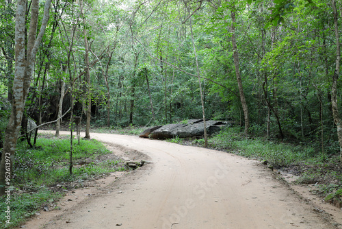 Phu Phrabat Historical Park It represents human civilization. and changes in topographic conditions which has a sandstone structure that has been eroded to form small and large rocks of various shapes photo