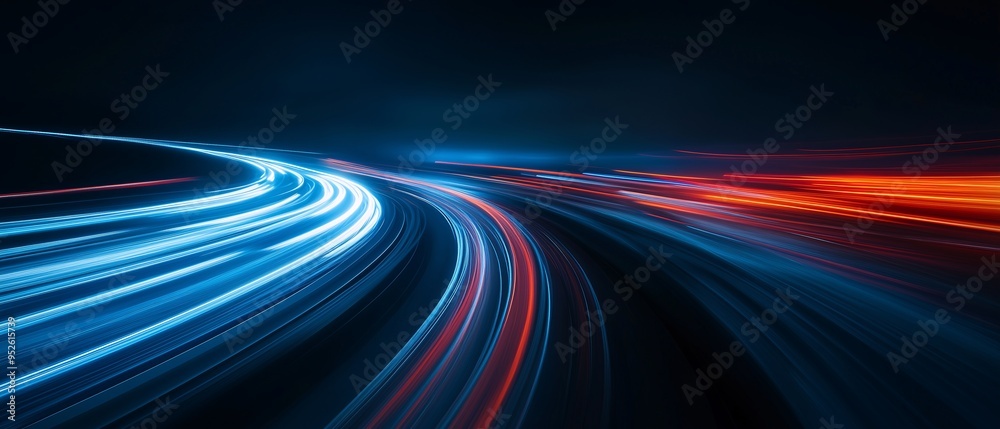 Abstract Background with Glowing Light Lines Abstract Background with Glowing Light Lines