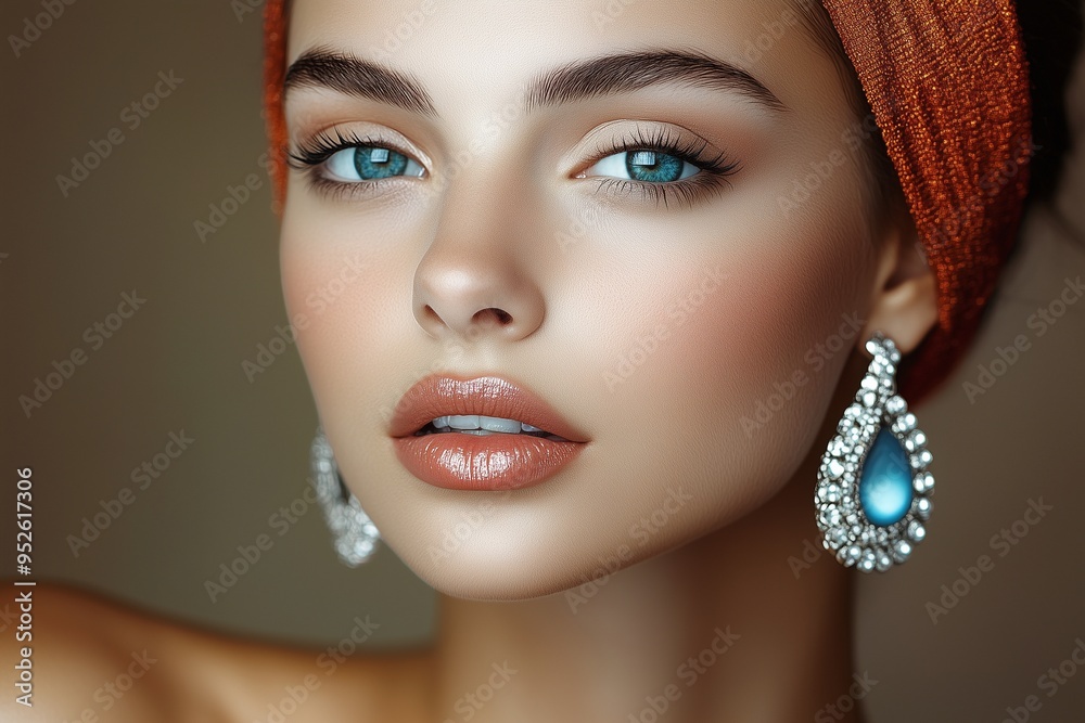Fashion image of a beautiful young woman with accessories Fashion image of a beautiful young woman with accessories