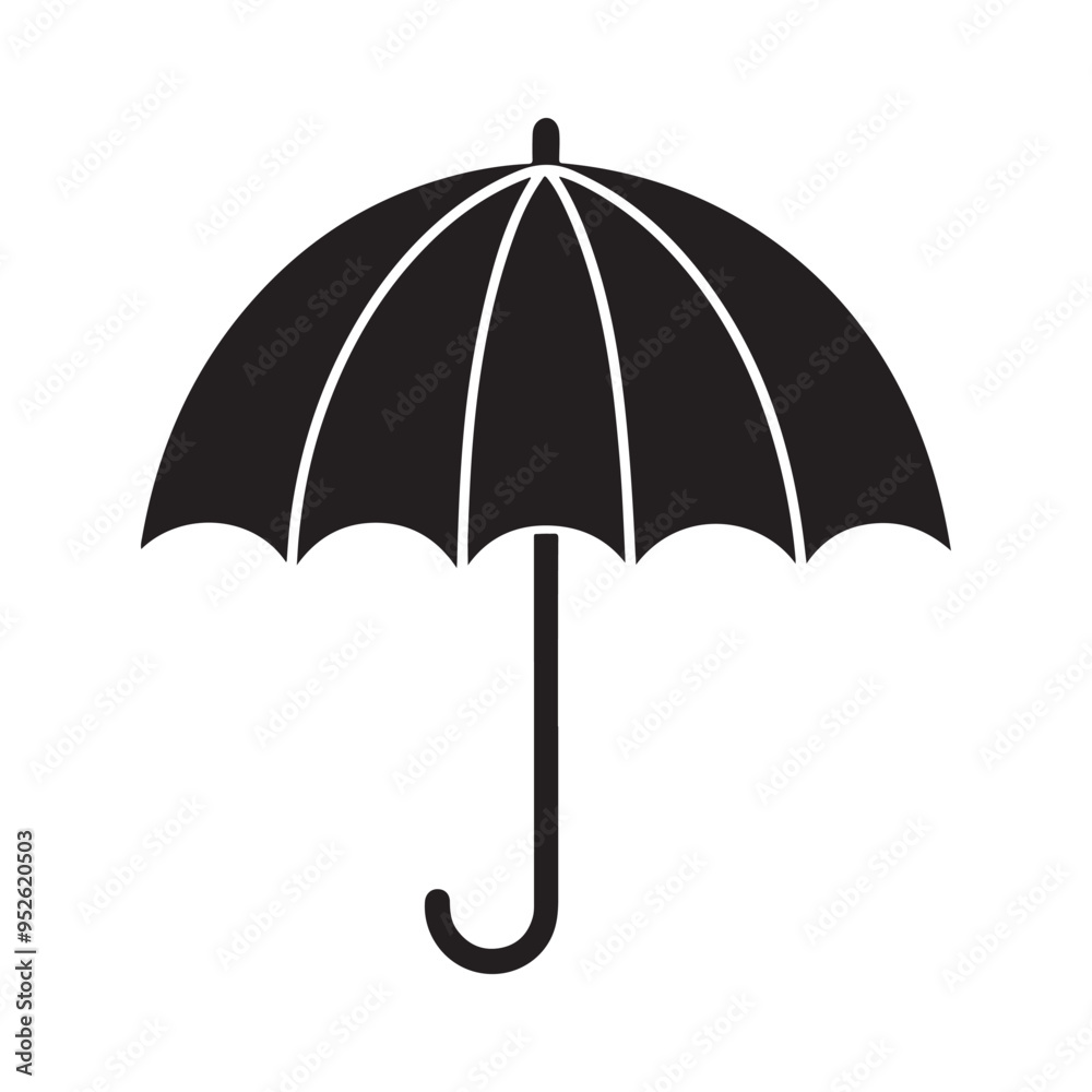 Umbrella silhouette vector, isolated on white background, black and white silhouette, vector and illustration, silhouette style Umbrella silhouette vector, isolated on white background, black and white silhouette, vector and illustration, silhouette style