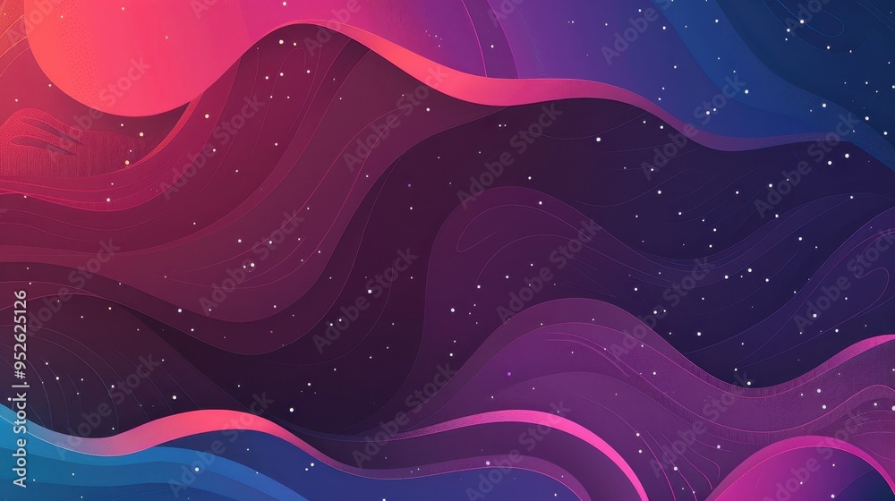 Abstract vibrant wavy cosmic background with stars, featuring colorful gradient hues of purple, pink, and blue for a dreamy, surreal effect. Abstract vibrant wavy cosmic background with stars, featuring colorful gradient hues of purple, pink, and blue for a dreamy, surreal effect.