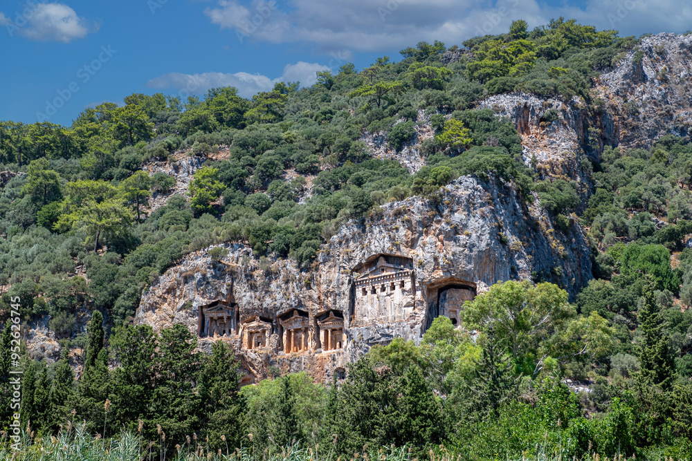 Türkiye - Rock-carved king tombs in Dalyan district of Mugla