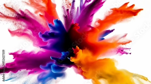 Colorful Ink Explosion Abstract Background photo