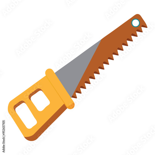 Hand Saw Vector Illustration