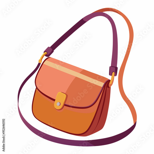 Crossbody Bag Vector Illustration