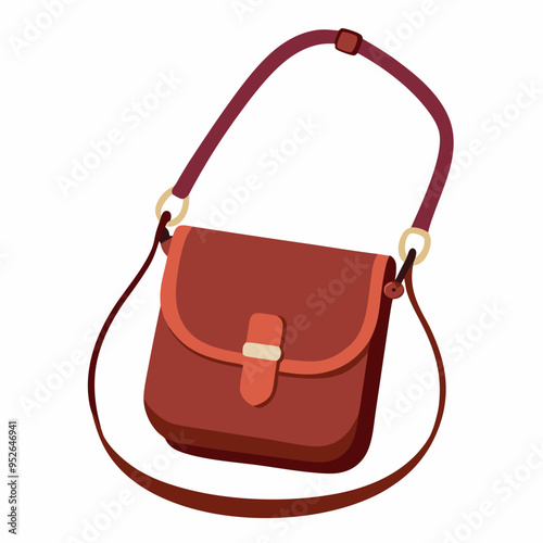 Crossbody Bag Vector Illustration