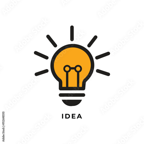 Light blub idea icon symbol vector illustration 