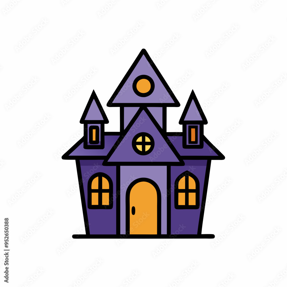 Design a Haunted House Icon Vector Illustration Design a Haunted House Icon Vector Illustration