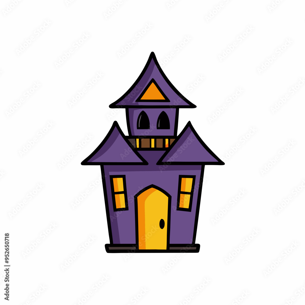 Design a Haunted House Icon Vector Illustration Design a Haunted House Icon Vector Illustration