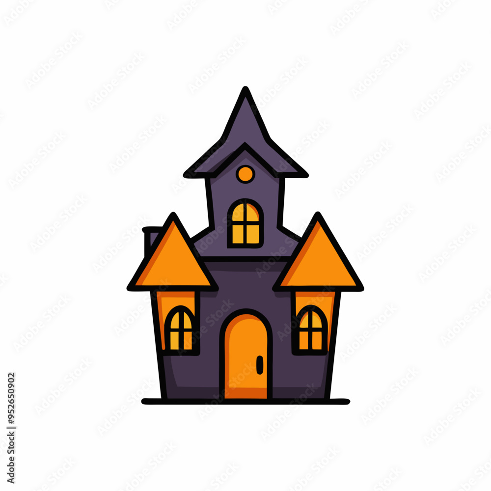 Design a Haunted House Icon Vector Illustration Design a Haunted House Icon Vector Illustration