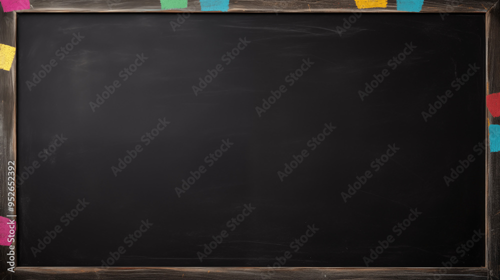 ภาพประกอบสต็อก Tableau noir d'école, avec craie et espace vide de — free download