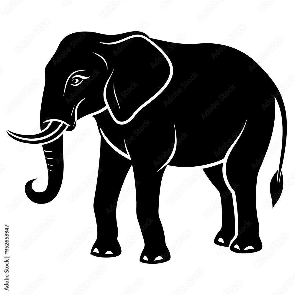 Elephant Black Silhouette Elephant Black Silhouette