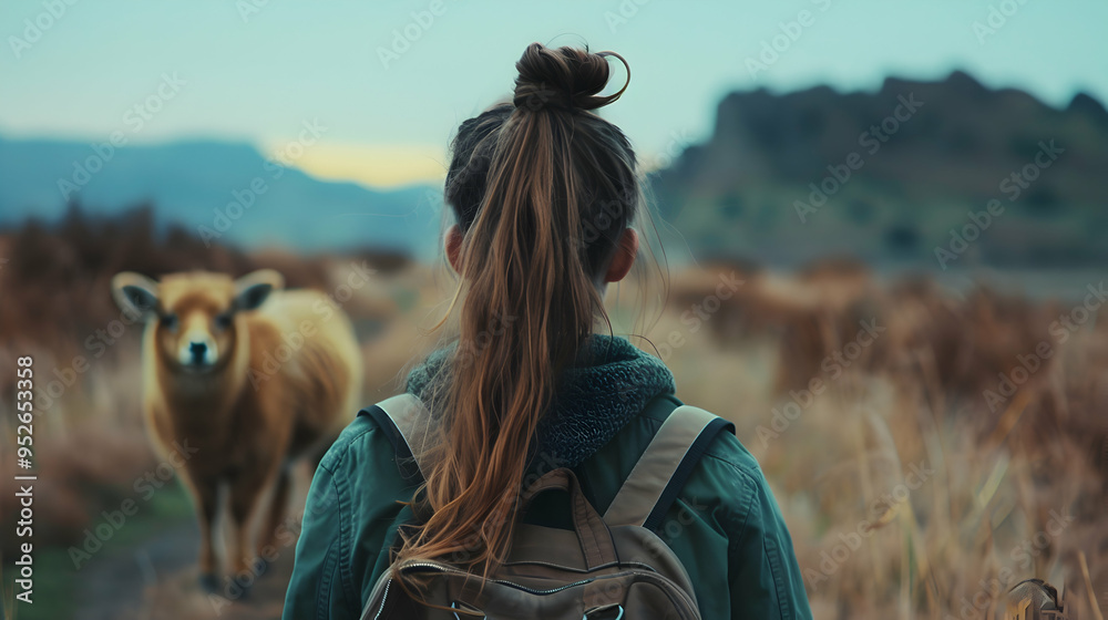 Woman Traveling Wildlife Reserves Woman Traveling Wildlife Reserves