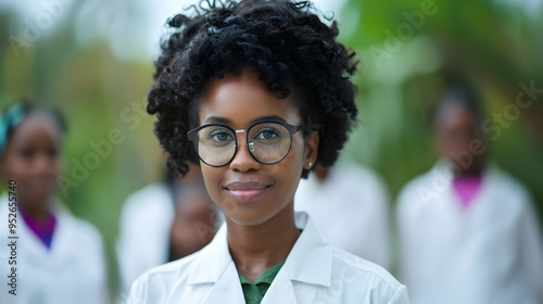 Woman Teaching Girls Science Camp Woman Wit