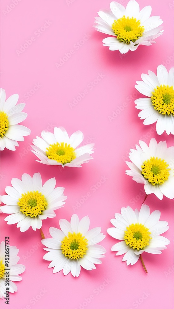 Fototapeta premium daisy flowers isolated on white
