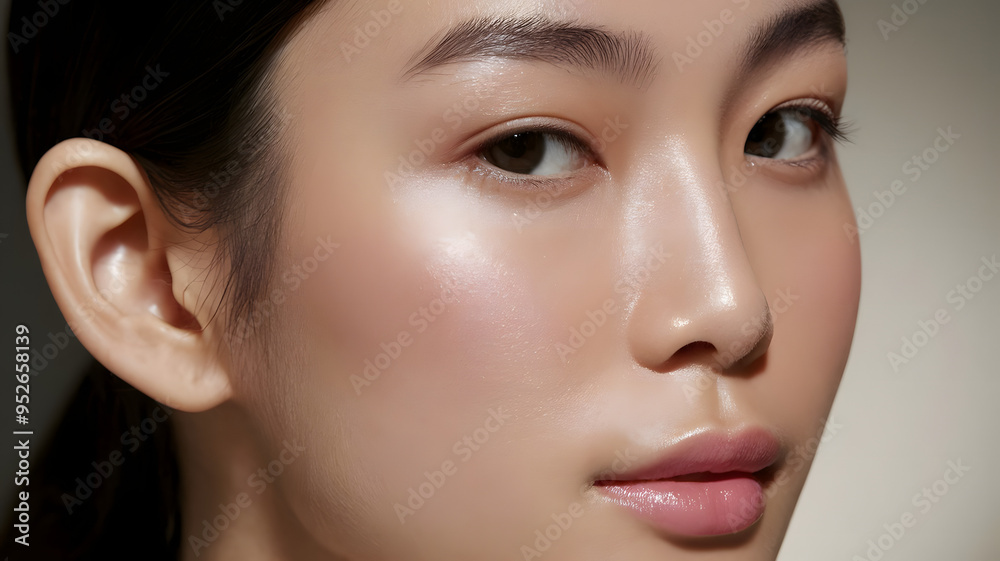 “Close-Up Portrait of a Beautiful Asian Woman Highlighting Flawless Complexion and Graceful Expression” “Close-Up Portrait of a Beautiful Asian Woman Highlighting Flawless Complexion and Graceful Expression”