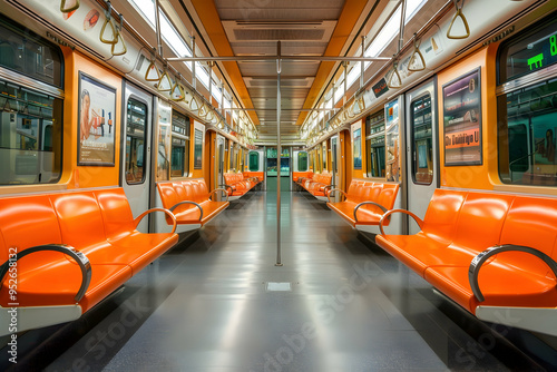 subway train in motion blur