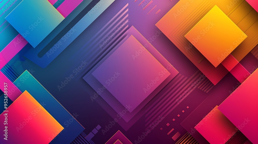 Fototapeta premium Vector background with colorful gradient geometric textures, creating a modern and visually appealing design
