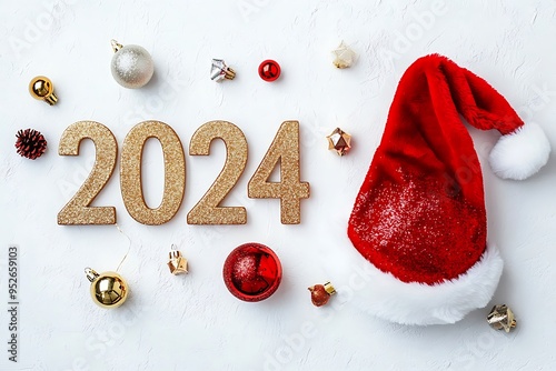 New year concept, the golden number 
