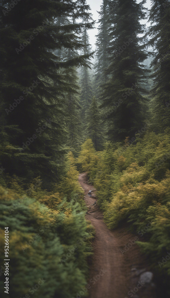 A path through a mountain, or forest area, often used as a forest mountain trail A path through a mountain, or forest area, often used as a forest mountain trail