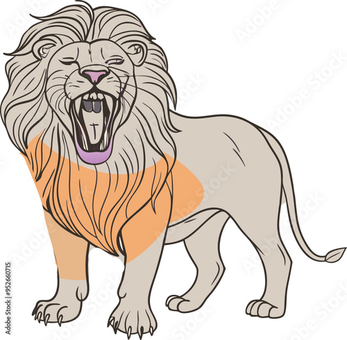 carton style new design a lion picture