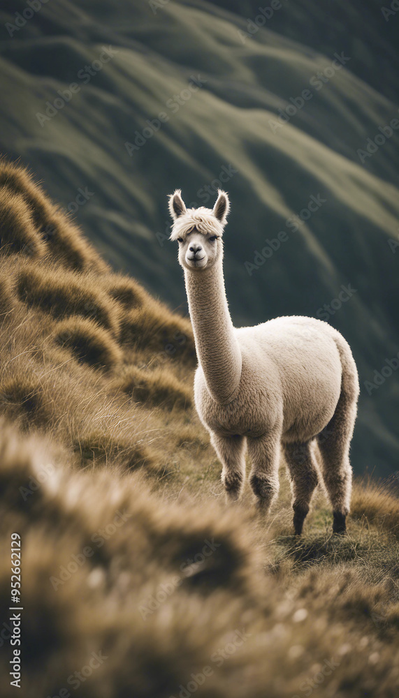 Fototapeta premium Alpaca in the mountains