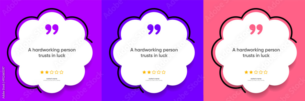 3D bubble testimonial banner, quote, infographic. Social media post template designs for quotes. Empty speech bubbles, quote bubbles and text box. Vector Illustration EPS10. 3D bubble testimonial banner, quote, infographic. Social media post template designs for quotes. Empty speech bubbles, quote bubbles and text box. Vector Illustration EPS10.