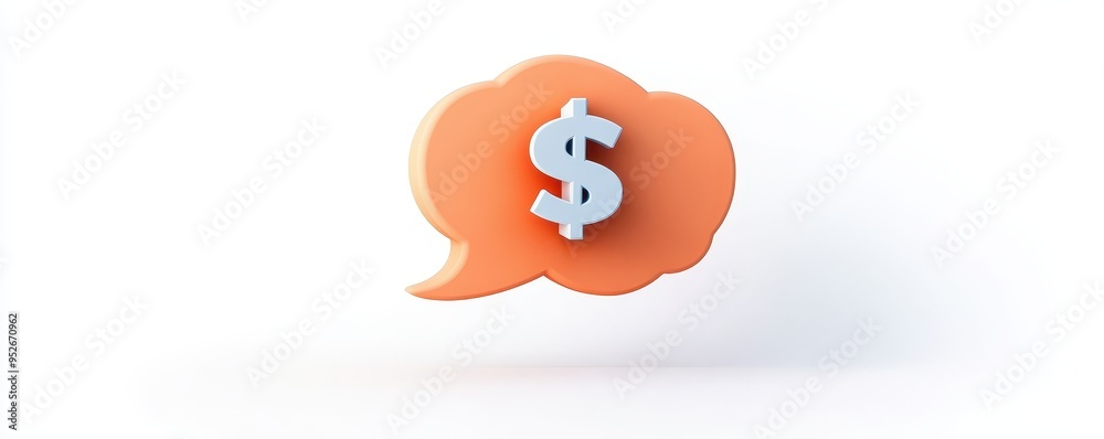 Speech bubble containing a dollar sign and a customer satisfaction icon, symbolizing successful sales, isolated on white - Customer satisfaction, sales success* Speech bubble containing a dollar sign and a customer satisfaction icon, symbolizing successful sales, isolated on white - Customer satisfaction, sales success*