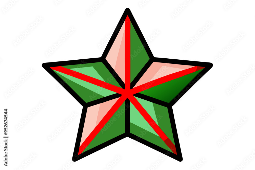 red and green star red and green star