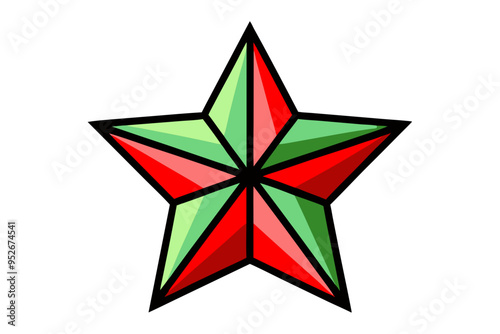 red and green star