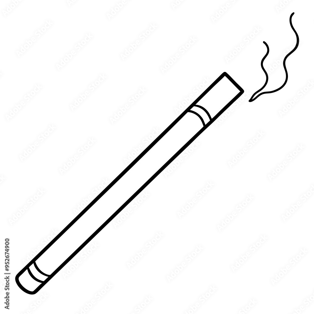 Cigarette Vector Illustration on White Background Cigarette Vector Illustration on White Background