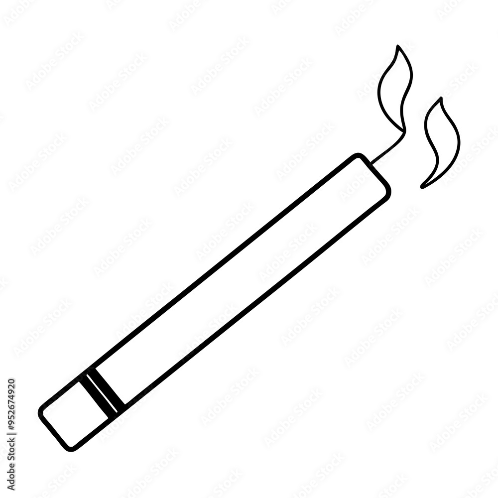 Cigarette Vector Illustration on White Background Cigarette Vector Illustration on White Background