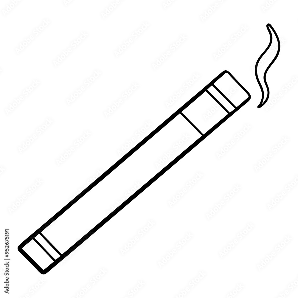Cigarette Vector Illustration on White Background Cigarette Vector Illustration on White Background