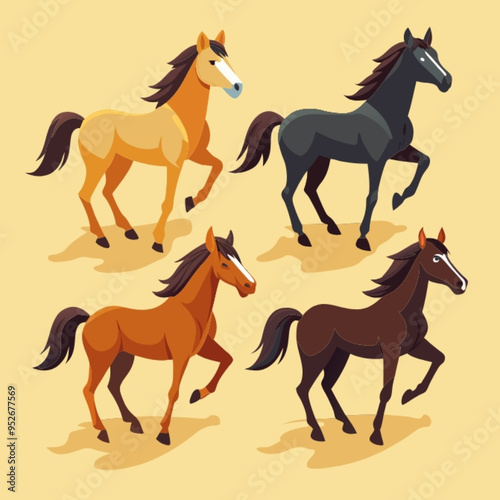 set of horses
