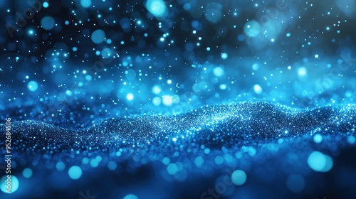 Abstract Blue Glitter Background