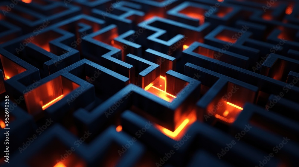 Intricate Glowing Maze Intricate Glowing Maze