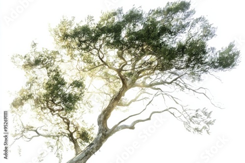 A tree reaching towards the sky.