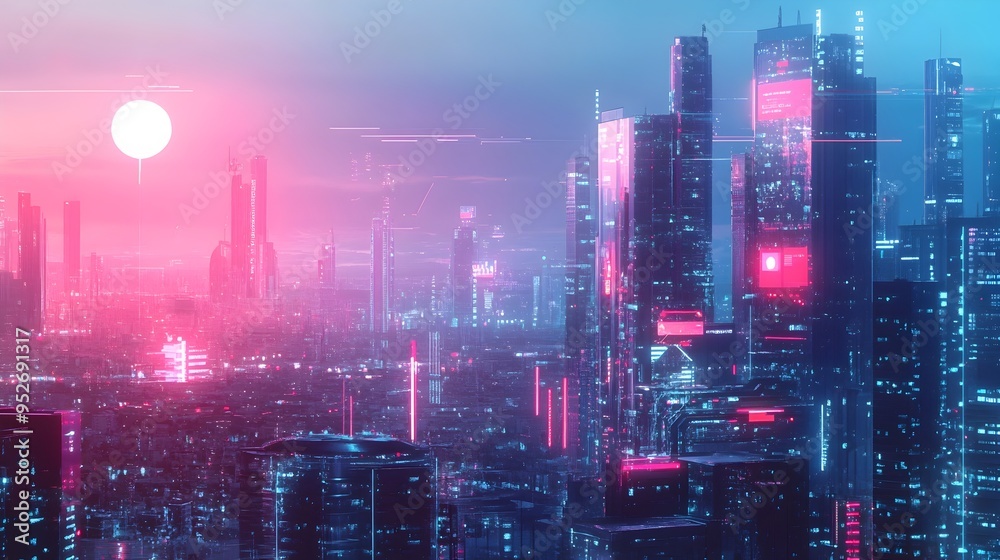 Fototapeta premium Innovative Fintech Concept with Sleek Cryptocurrency and Futuristic User Interface